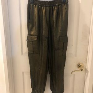 Gold shimmery joggers by BCBGMaxAzria